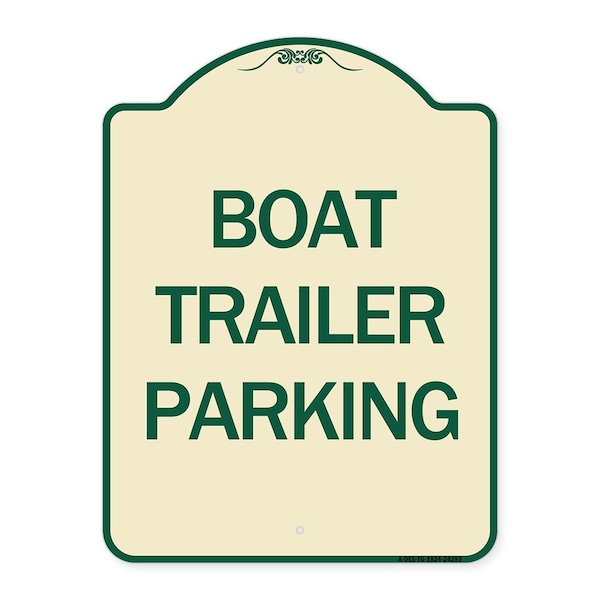 Signmission Boat Trailer Parking Heavy-Gauge Aluminum Architectural Sign, 24" x 18", TG-1824-24293 A-DES-TG-1824-24293 - main